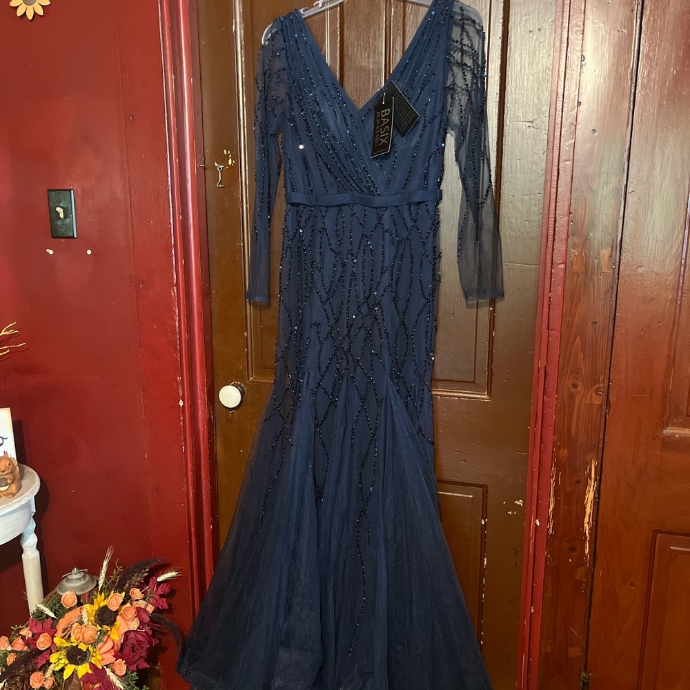 COPY - Womens Basix black label evening dress.